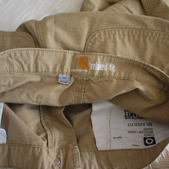 Carhartt Relaxed Fit Khaki Chino Cargo Shorts Men's 36 - Picture 4 of 5